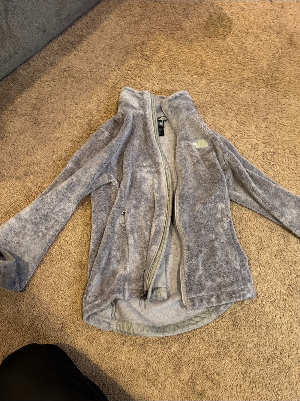 The North Face Kids Plush Full-Zip Jacket - Light Gray